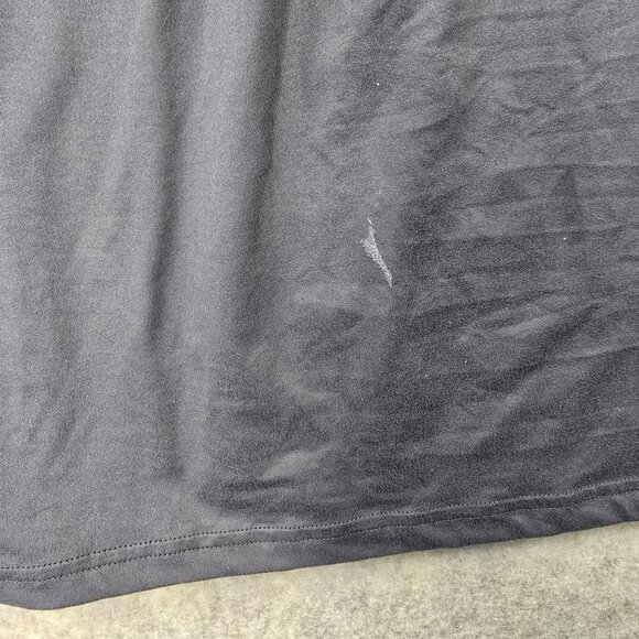 Long Wide-Leg Black Jumpsuit Size 7XL Polyester Blend Loose Fit Stretchy Fabric - Picture 4 of 10